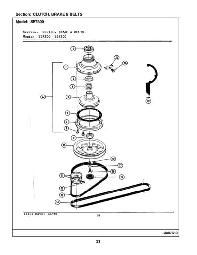 CLUTCH, BRAKE & BELTS
