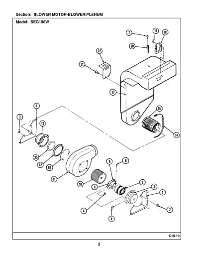 BLOWER MOTOR-BLOWER/PLENUM