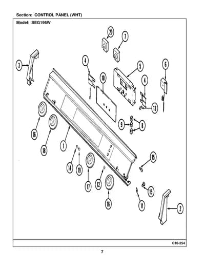 CONTROL PANEL (WHT)
