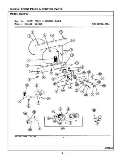 FRONT PANEL & CONTROL PANEL