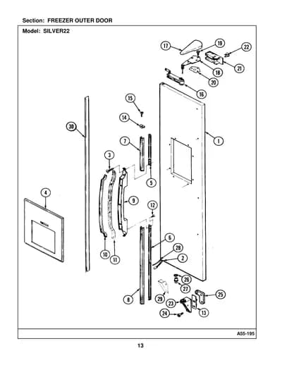 FREEZER OUTER DOOR