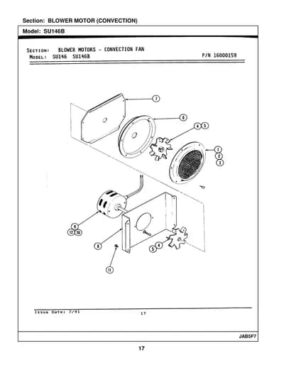 BLOWER MOTOR (CONVECTION)