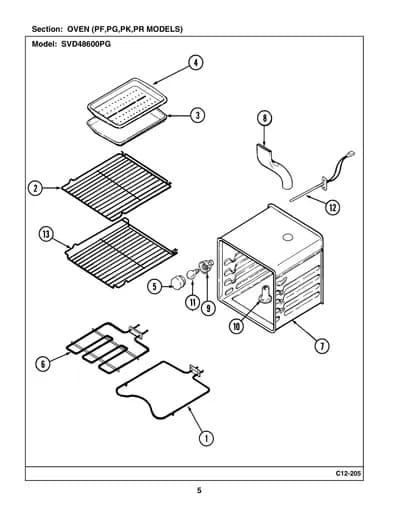 OVEN (PF,PG,PK,PR MODELS)