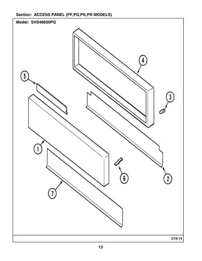 ACCESS PANEL (PF,PG,PK,PR MODELS)