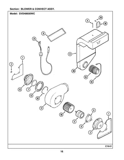 BLOWER & CONVECT ASSY.