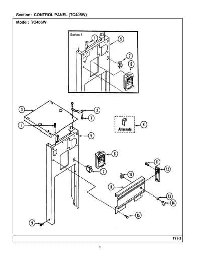CONTROL PANEL (TC406W)