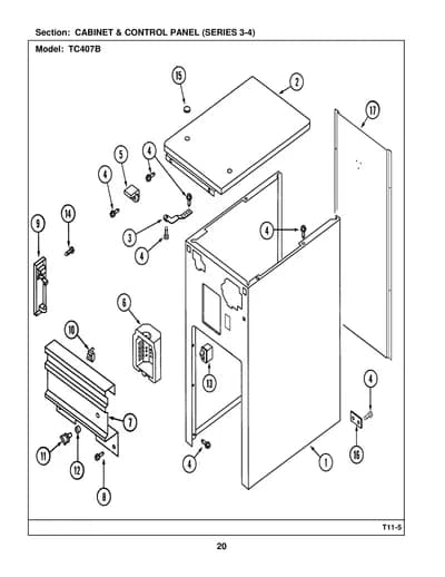 CABINET & CONTROL PANEL (SERIES 3-4)