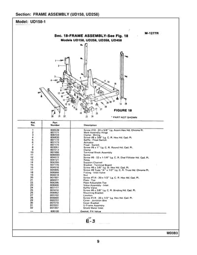 FRAME ASSEMBLY (UD158, UD258)