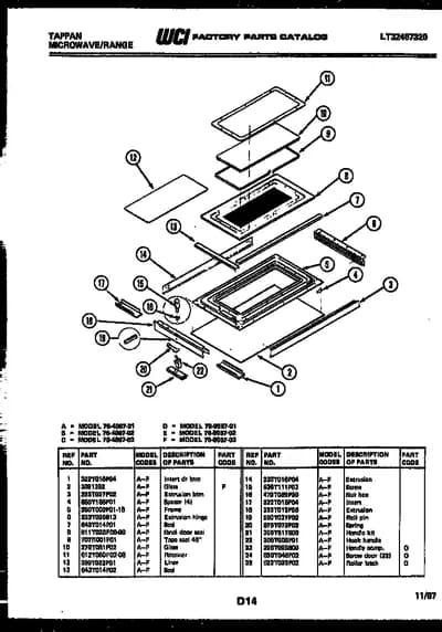 TOP DOOR PARTS