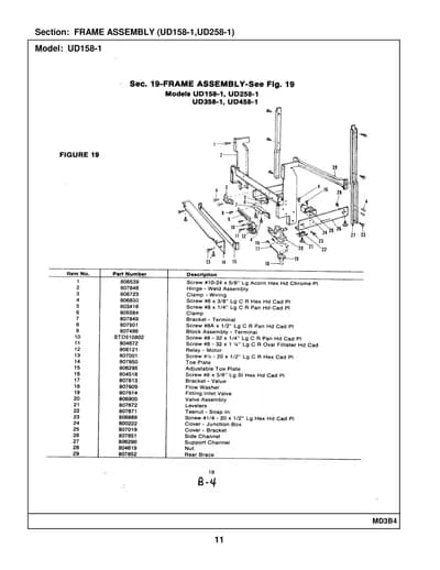 FRAME ASSEMBLY (UD158-1,UD258-1)