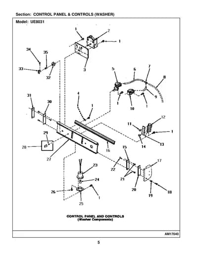 CONTROL PANEL & CONTROLS (WASHER)