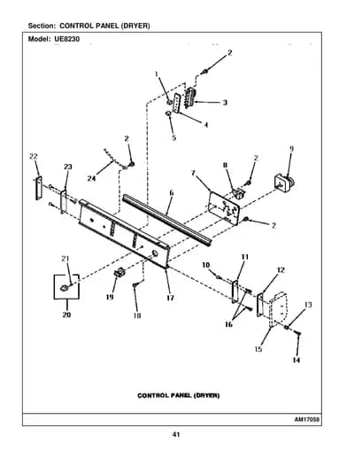 CONTROL PANEL (DRYER)