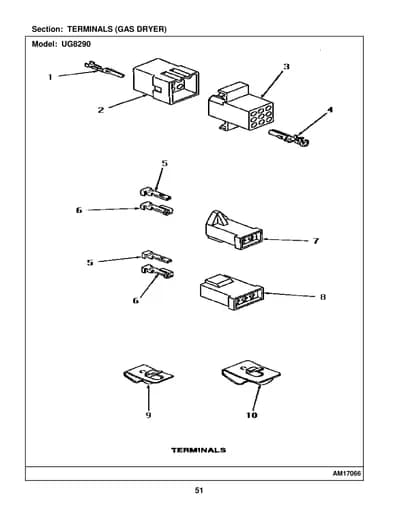 TERMINALS (GAS DRYER)