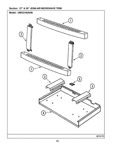 27" & 30" JENN-AIR MICROWAVE TRIM