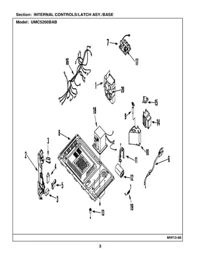 INTERNAL CONTROLS/LATCH ASY./BASE