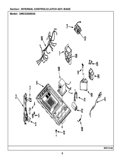 INTERNAL CONTROLS/LATCH ASY./BASE