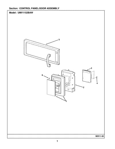 CONTROL PANEL/DOOR ASSEMBLY
