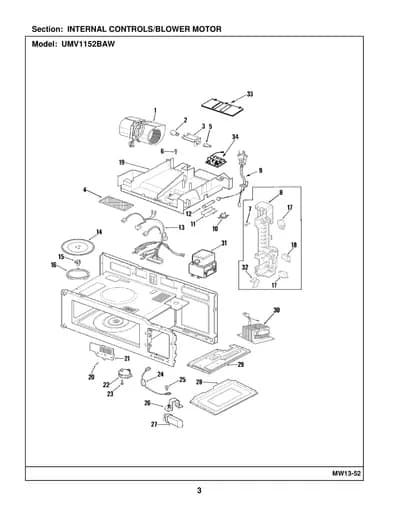 INTERNAL CONTROLS/BLOWER MOTOR