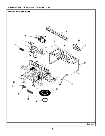 BODY/CAVITY/BLOWER MOTOR