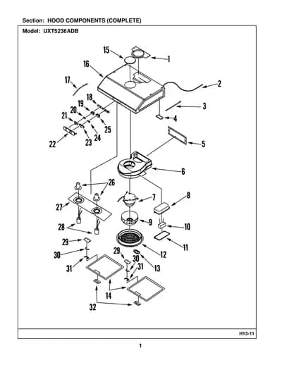 HOOD COMPONENTS (COMPLETE)