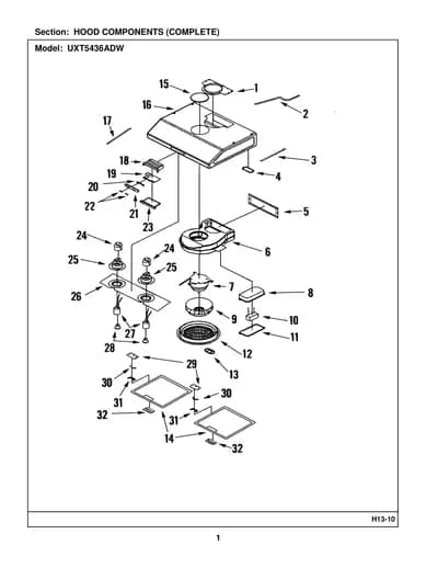 HOOD COMPONENTS (COMPLETE)