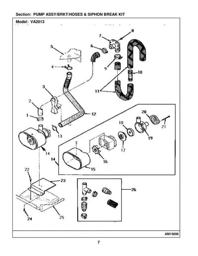 PUMP ASSY/BRKT/HOSES & SIPHON BREAK KIT