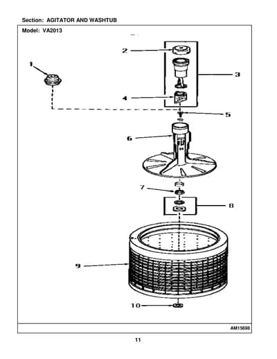 AGITATOR AND WASHTUB