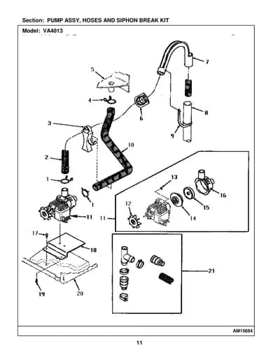 PUMP ASSY, HOSES AND SIPHON BREAK KIT