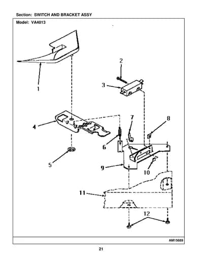SWITCH AND BRACKET ASSY