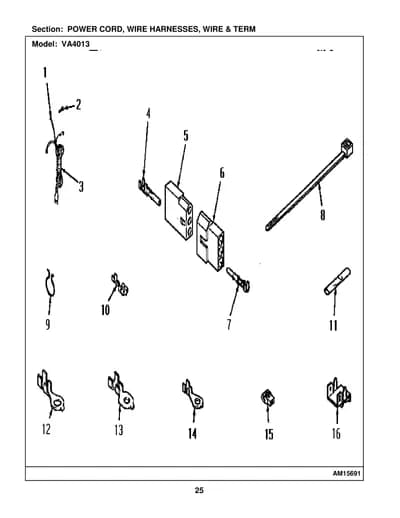 POWER CORD, WIRE HARNESSES, WIRE & TERM