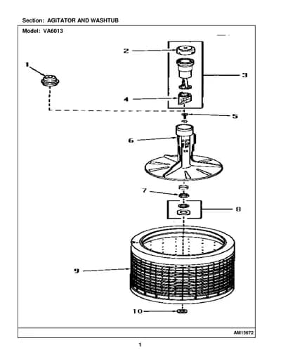 AGITATOR AND WASHTUB