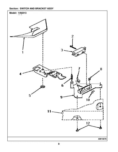 SWITCH AND BRACKET ASSY