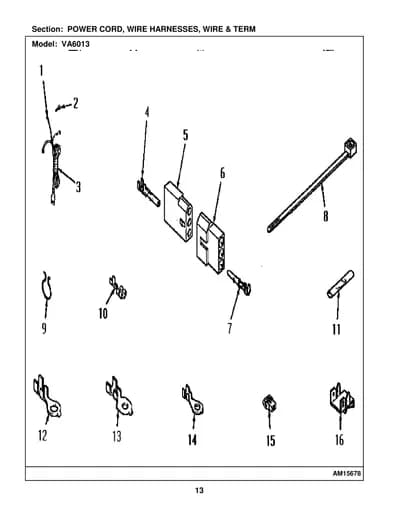 POWER CORD, WIRE HARNESSES, WIRE & TERM