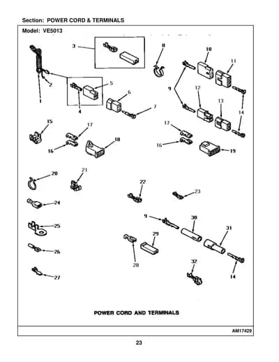 POWER CORD & TERMINALS