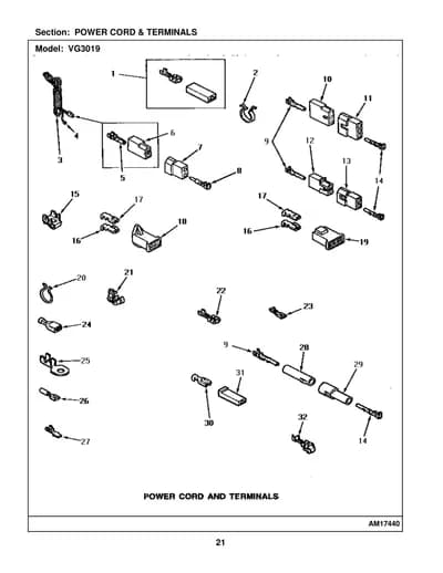 POWER CORD & TERMINALS