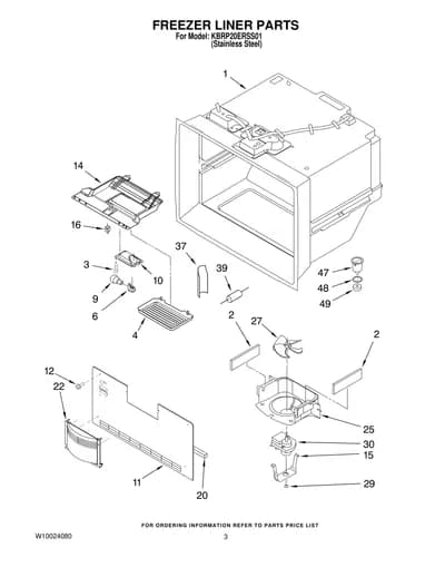 FREEZER LINER PARTS