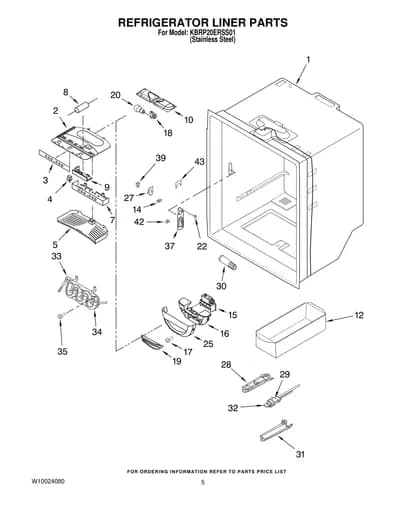 REFRIGERATOR LINER PARTS