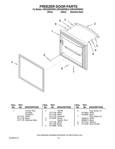 FREEZER DOOR PARTS
