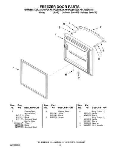 FREEZER DOOR PARTS