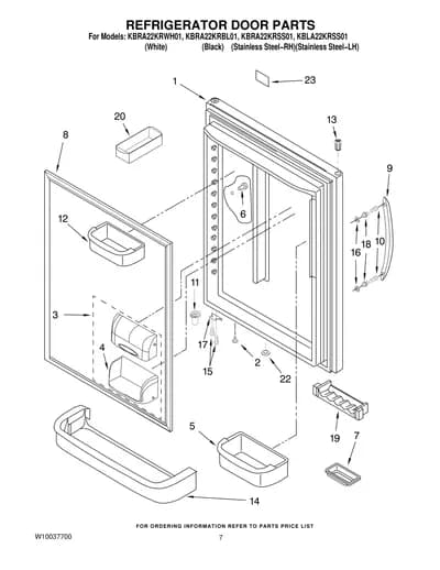 REFRIGERATOR DOOR PARTS