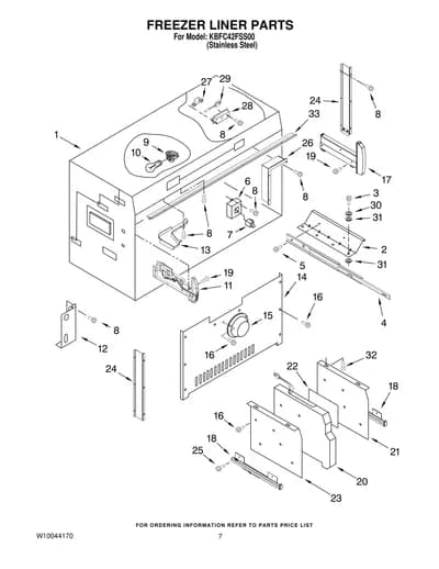 FREEZER LINER PARTS