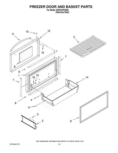 FREEZER DOOR AND BASKET PARTS
