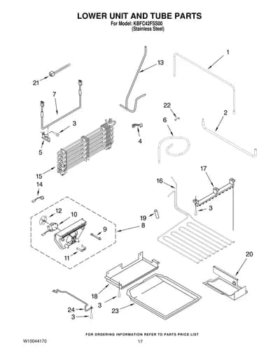LOWER UNIT AND TUBE PARTS