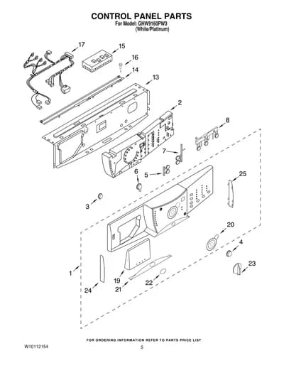 CONTROL PANEL PARTS