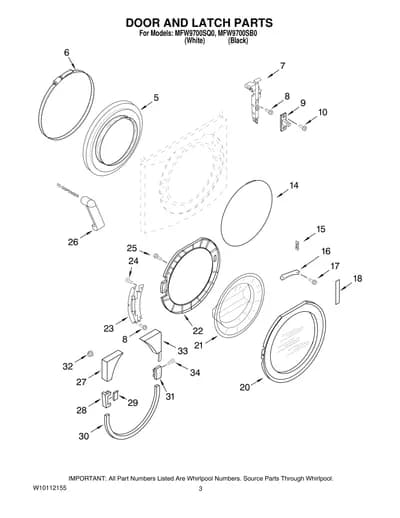 DOOR AND LATCH PARTS