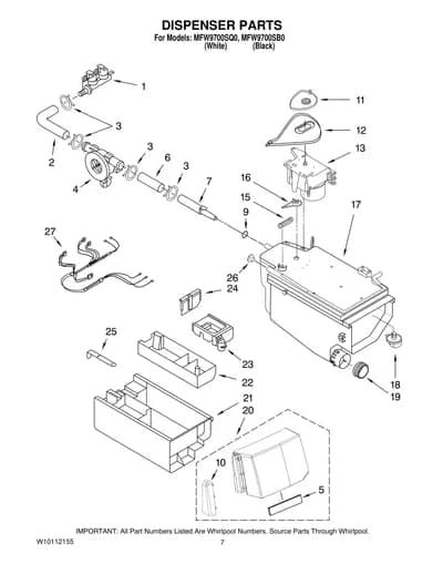 DISPENSER PARTS