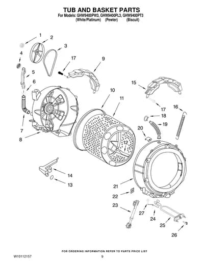 TUB AND BASKET PARTS