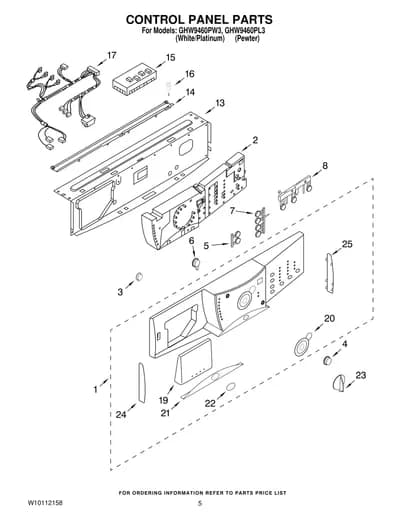 CONTROL PANEL PARTS