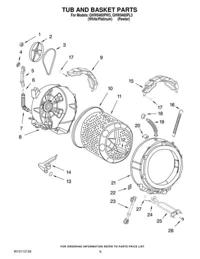 TUB AND BASKET PARTS