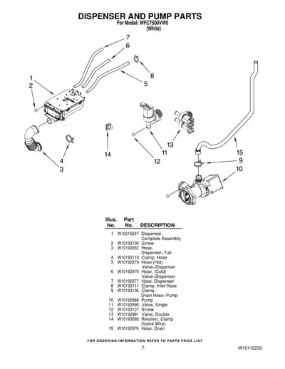 DISPENSER AND PUMP PARTS
